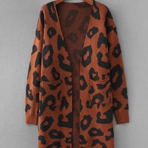 Long cheetah cardigan